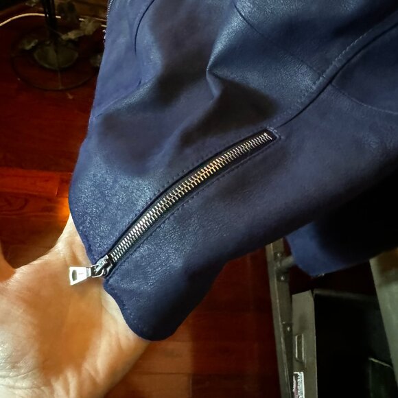 $2298 JOHN VARVATOS Burnished Purple Sheepskin Racer sz. 48 - Picture 13 of 15